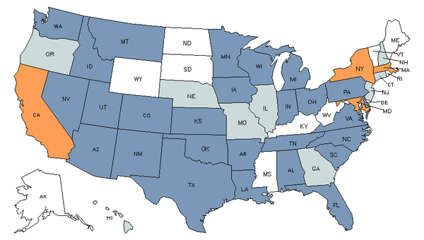 State Map for Advertising & Promotions Managers