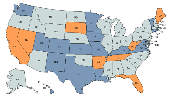 State Map for Food Service Managers