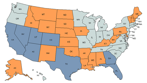 State Map for Postmasters & Mail Superintendents