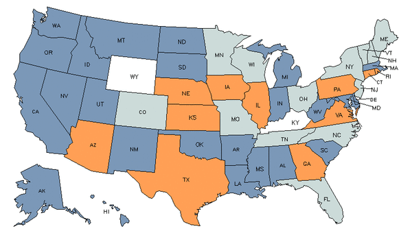 State Map for Insurance Underwriters
