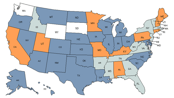 State Map for Tax Examiners & Collectors, & Revenue Agents