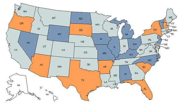 State Map for Tax Preparers