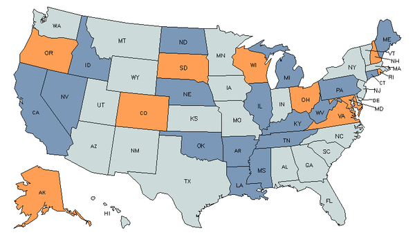 State Map for Network & Computer Systems Administrators