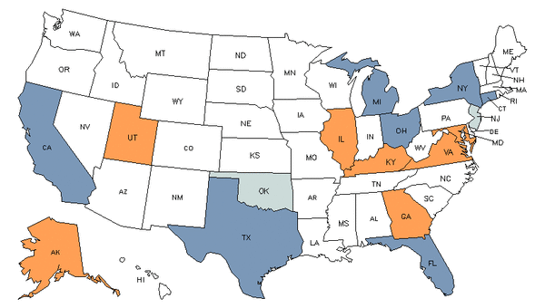 State Map for Bioinformatics Technicians