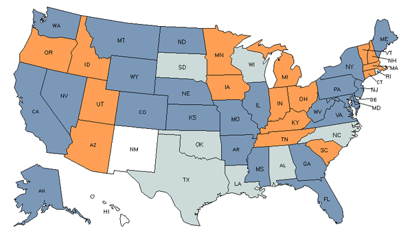 State Map for Industrial Engineering Technologists & Technicians