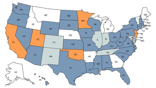 State Map for Marriage & Family Therapists