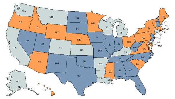 State Map for Mental Health & Substance Abuse Social Workers