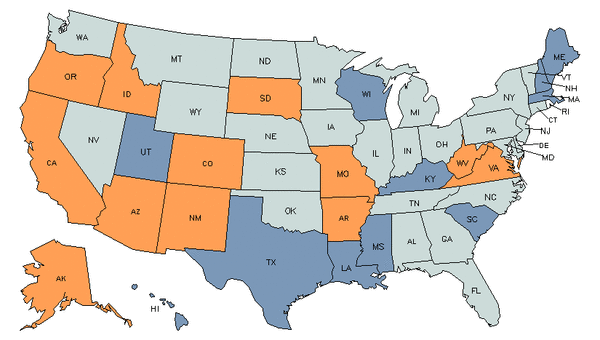 State Map for Probation Officers & Correctional Treatment Specialists