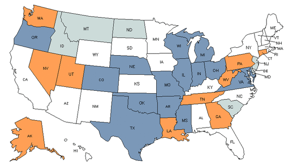 State Map for Judicial Law Clerks