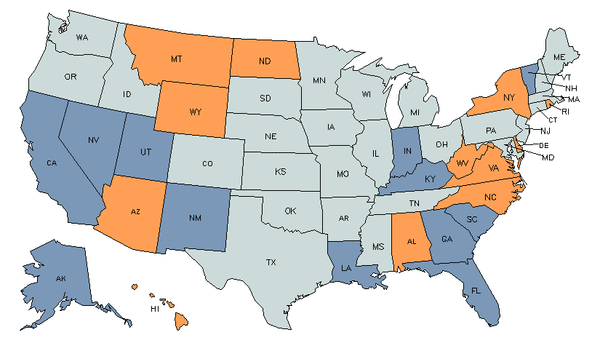 State Map for Mathematical Science Teachers, Postsecondary
