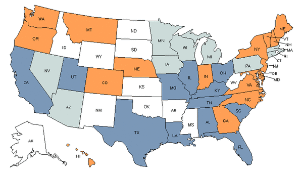 State Map for Environmental Science Teachers, Postsecondary
