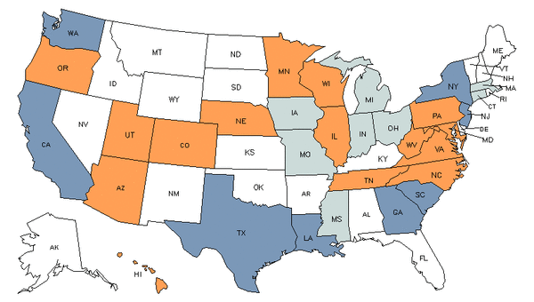 State Map for Geography Teachers, Postsecondary