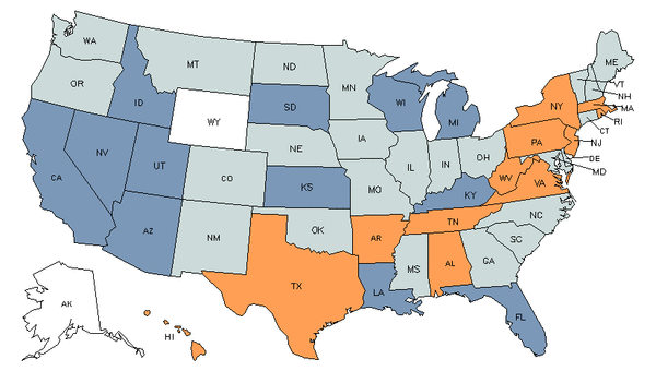 State Map for History Teachers, Postsecondary