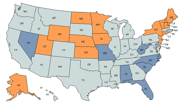 State Map for Teaching Assistants, Preschool, Elementary, Middle, & Secondary School
