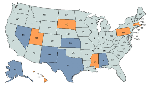 State Map for Dietitians & Nutritionists