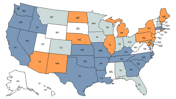State Map for Podiatrists