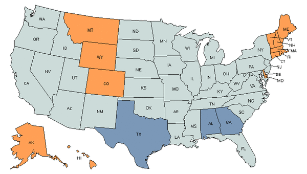 State Map for Physical Therapists