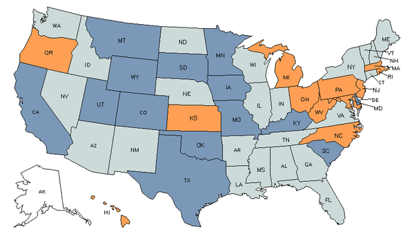 State Map for Physical Medicine & Rehabilitation Physicians