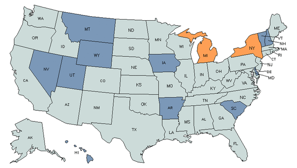 State Map for Diagnostic Medical Sonographers