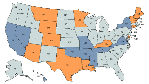 State Map for Veterinary Technologists & Technicians