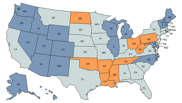 State Map for Licensed Practical & Licensed Vocational Nurses