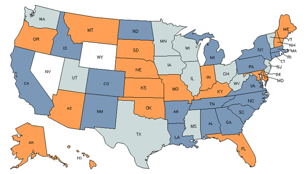 State Map for Health Information Technologists & Medical Registrars