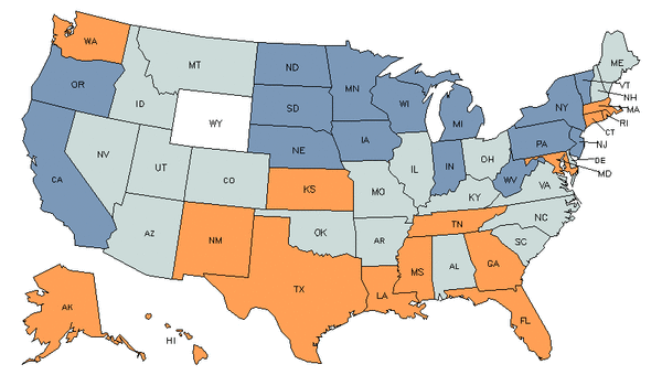 State Map for First-Line Supervisors of Firefighting & Prevention Workers