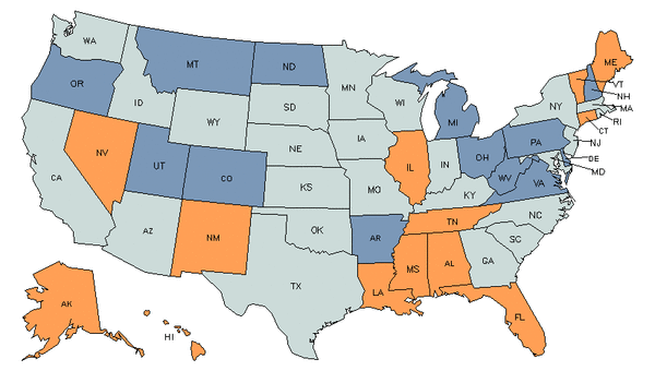 State Map for Food Preparation Workers