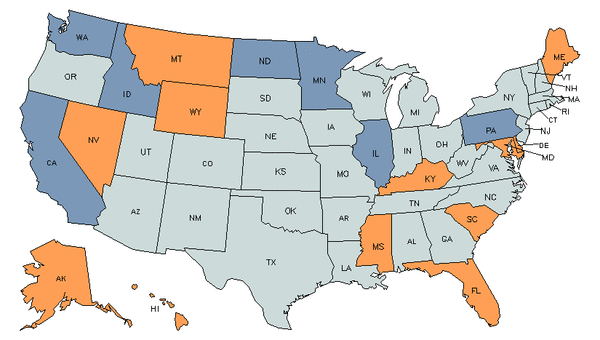 State Map for First-Line Supervisors of Housekeeping & Janitorial Workers