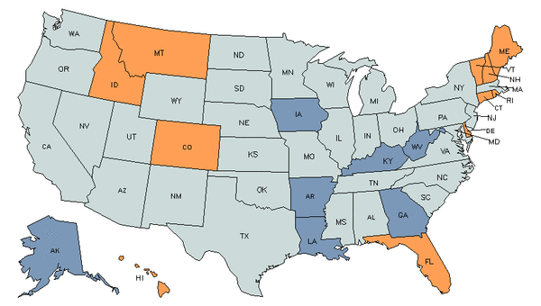 State Map for Landscaping & Groundskeeping Workers