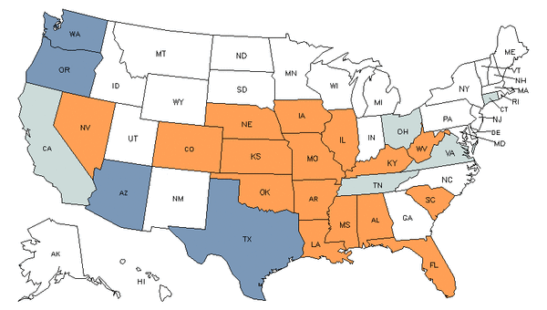 State Map for Embalmers
