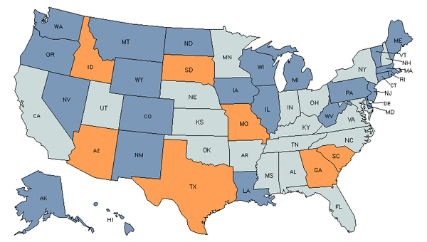 State Map for Bill & Account Collectors
