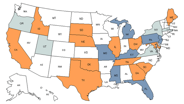 State Map for Correspondence Clerks