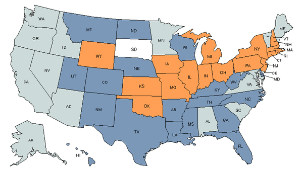 State Map for Library Assistants, Clerical