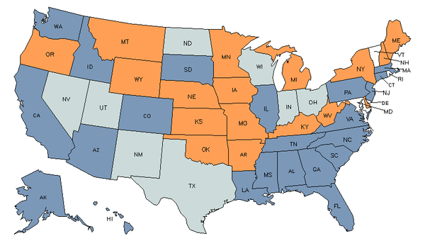 State Map for New Accounts Clerks