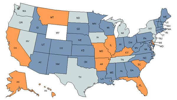 State Map for Cargo & Freight Agents