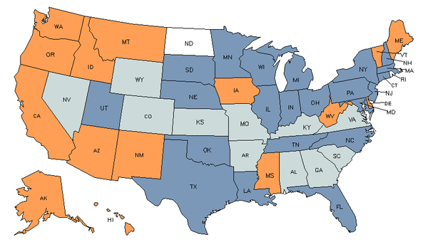State Map for First-Line Supervisors of Farming, Fishing, & Forestry Workers
