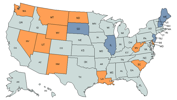 State Map for Construction Laborers