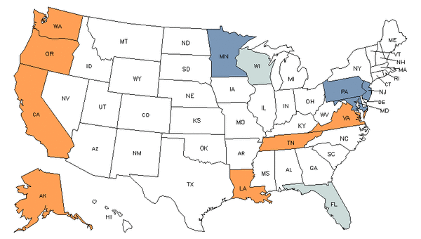 State Map for Pile Driver Operators