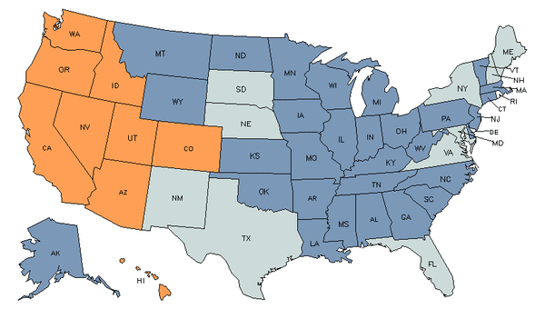 State Map for Drywall & Ceiling Tile Installers