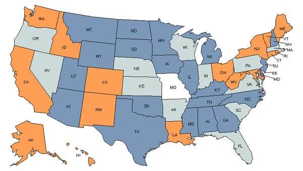 State Map for Hazardous Materials Removal Workers