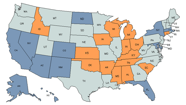 State Map for First-Line Supervisors of Production & Operating Workers