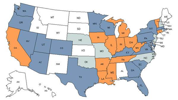 State Map for Milling & Planing Machine Setters, Operators, & Tenders, Metal & Plastic