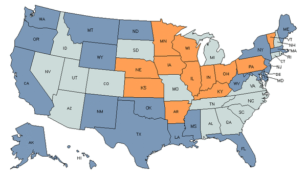 State Map for Printing Press Operators