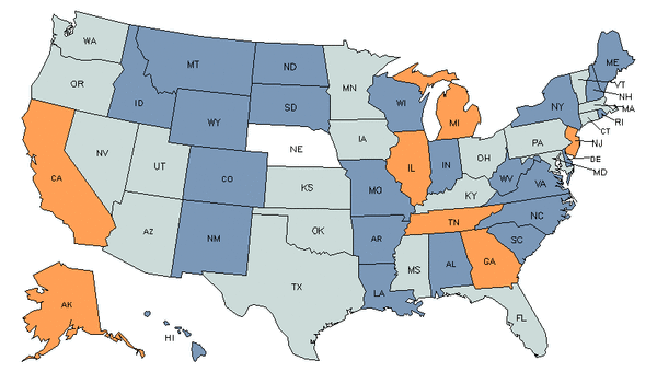 State Map for Transportation, Storage, & Distribution Managers