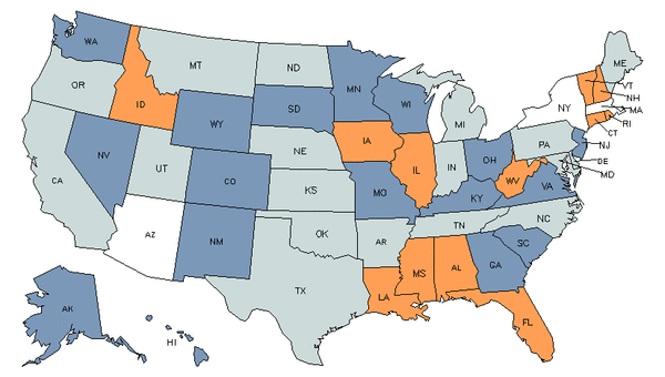 State Map for Education Administrators, Postsecondary