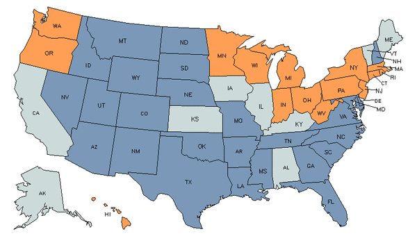 State Map for Labor Relations Specialists