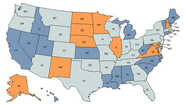 State Map for Computer Network Support Specialists