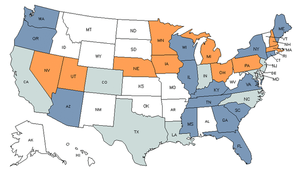 State Map for Robotics Technicians
