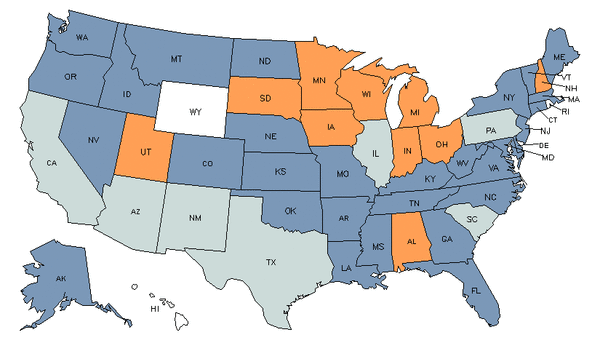 State Map for Automotive Engineering Technicians